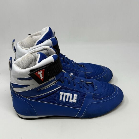 Title Boxing Box-Star Incite Elite Shoes Mens 11.5 Royal Blue White High Top - Picture 1 of 16